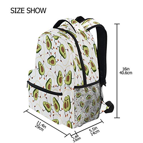 Mochila de aguacate resistente al agua con compartimento para portátil 4