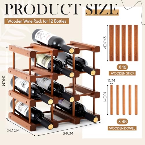 1-Pcs-12-Bottles-Wooden-Wine-Rack-Sturdy-and-Durable-for-Inside-Cabinet-Stackable-Countertop-Modular-Wine-Storage-Rack-DIY-Assembly-Bottle-Holder-for-Cellar-Wooden-Color