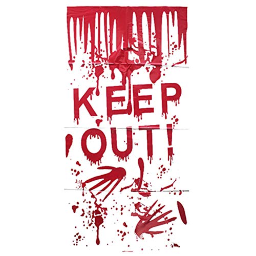 TIREOW_Halloween DIY Horror Glas Aufkleber Blut Hand Fingerprint Wandaufkleber Realistisch Wirkende Schaurig Blutige Wandbild Wandkunst für Schlafzimmer Badezimmer