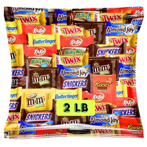 Assorted Fun-Size Chocolate Candy Mix – Bulk Variety Bag – Individually Wrapped Minis for Parties, Gift Baskets, Candy Buffets, Office Treats & Special Occasions (2 LB) - image 1