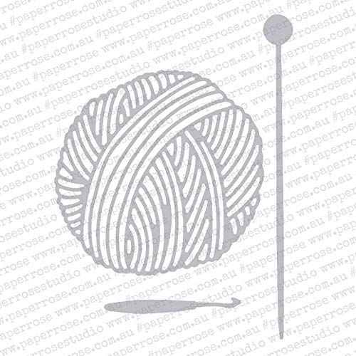 Paper Rose Ball of Wool Metal Cutting Die, White, one Size - Image 2