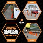 Xpose Safety 18 Inch Orange Traffic Cones, 4-Pack - Image 2