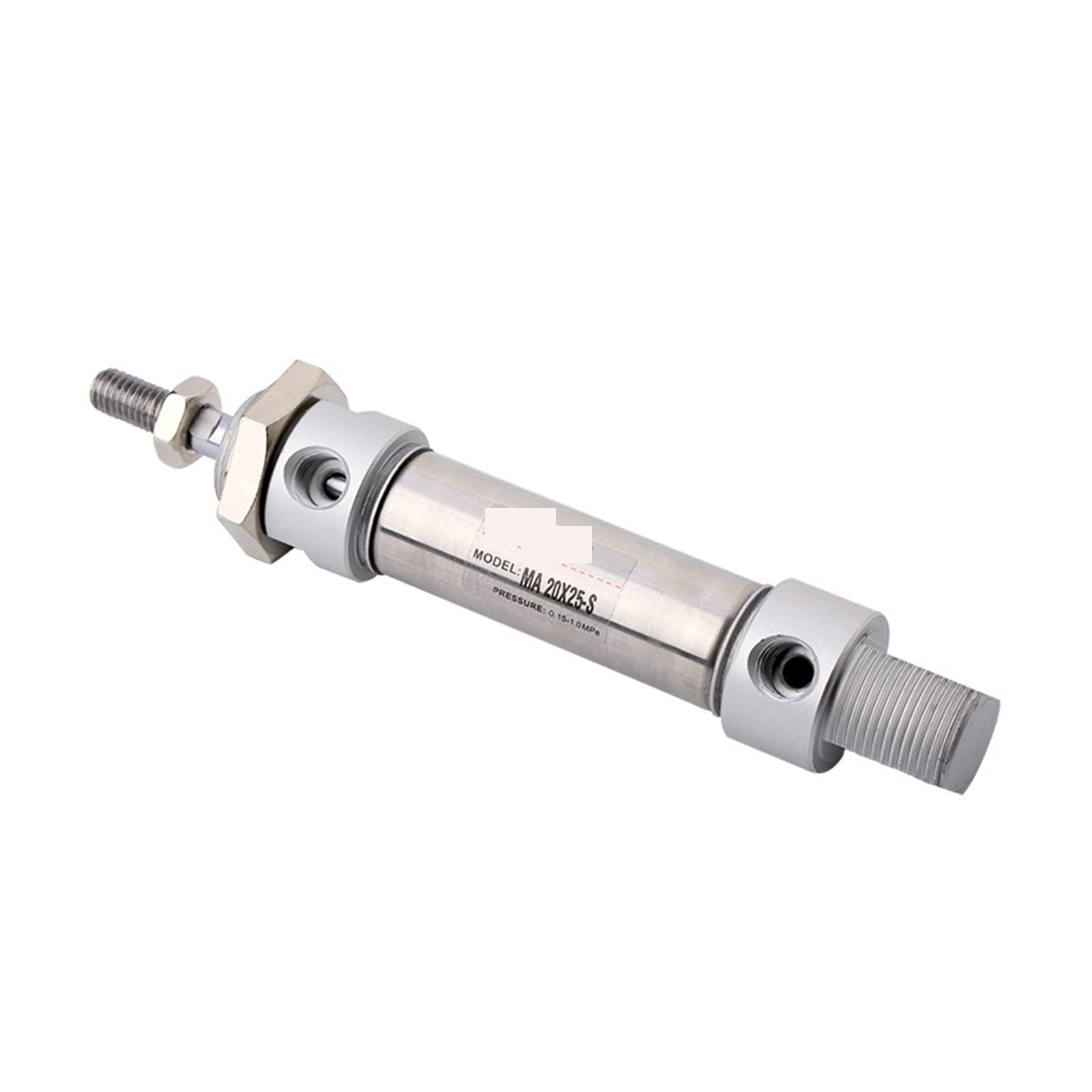 Ma Mini -Zylinder aus Edelstahl 20 * 25/50/75/100/125/150/200/250/300 -S-ca Pneumatischer Luftzylinder mit doppelwirkender Aluminium,Robuste Antriebskomponente(MA20*200-S)