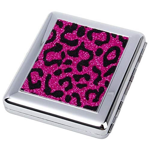 Caja de Cigarrillos de Metal de Acero Inoxidable para 20 Piezas con Estampado Leopardo