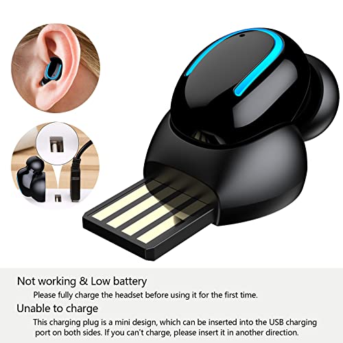 Malihoo Mini Bluetooth Single Earbud Small Wireless Invisible Headphones，Single Earphone With 6 Hour Playtime For Iphone And Android Smart Phones Pc Tv Audiobook #TOP6