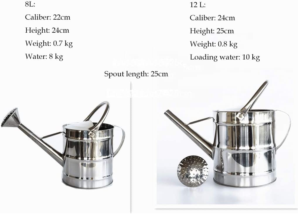 Annaffiatoio in acciaio inox con rivestimento antiruggine per giardino e piante