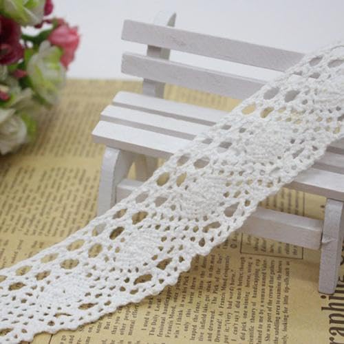 Nastro Decorativo In Pizzo In Cotone, Per Cucito, Artigianato, Decorazione Natalizia, Matrimonio, Confezione Regalo, 14,5 Cm X 10 M, Bianco AU