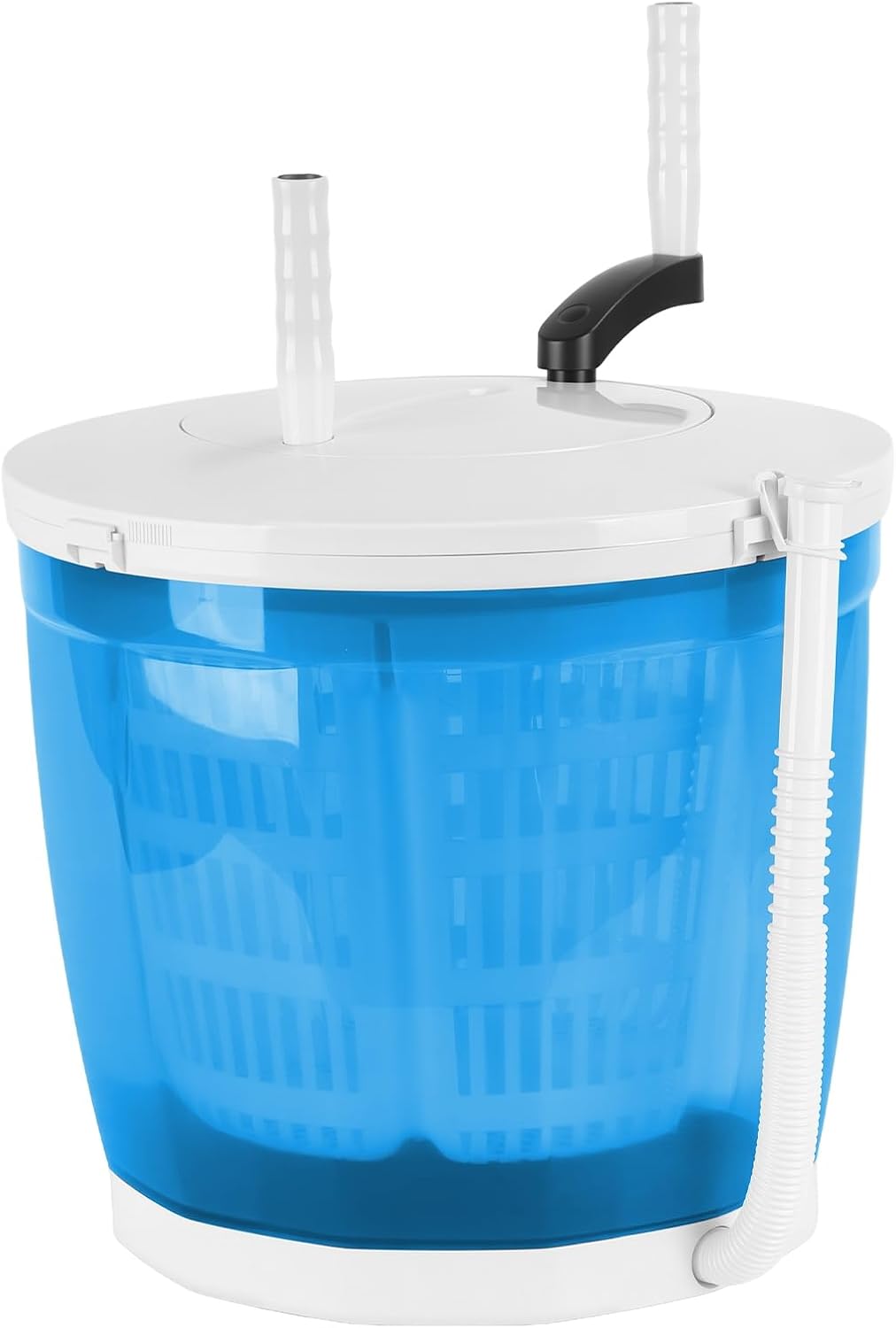 Manual Washing Machine - Mini Portable Washings Machine Hand Crank Washing Machines For Apartments Dorm & RV No Electricity Needed 2kg Capacity Suction Cup Base Sky Blue