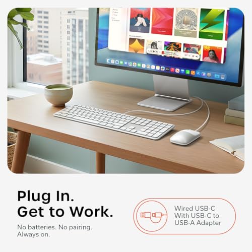 Image of Satechi Slim CLX3 Wired Keyboard & Mouse Combo, USB-C, Silver