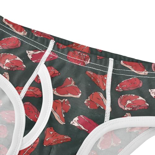 Boys' Exclusive Briefs Toddler Underwear 95% Combed Cotton Boxerbriefs 2T Red Lipstick Pattern 504