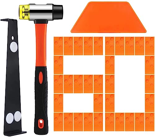 Deuvuo Juego de 63 piezas de laminado profesional para laminado, parqué y vinilo clic, con 60...