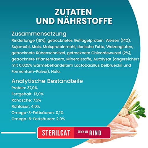 PURINA ONE BIFENSIS STERILCAT Katzenfutter trocken für sterilisierte Katzen, reich an Rind, 6er Pack (6 x 750g) 5