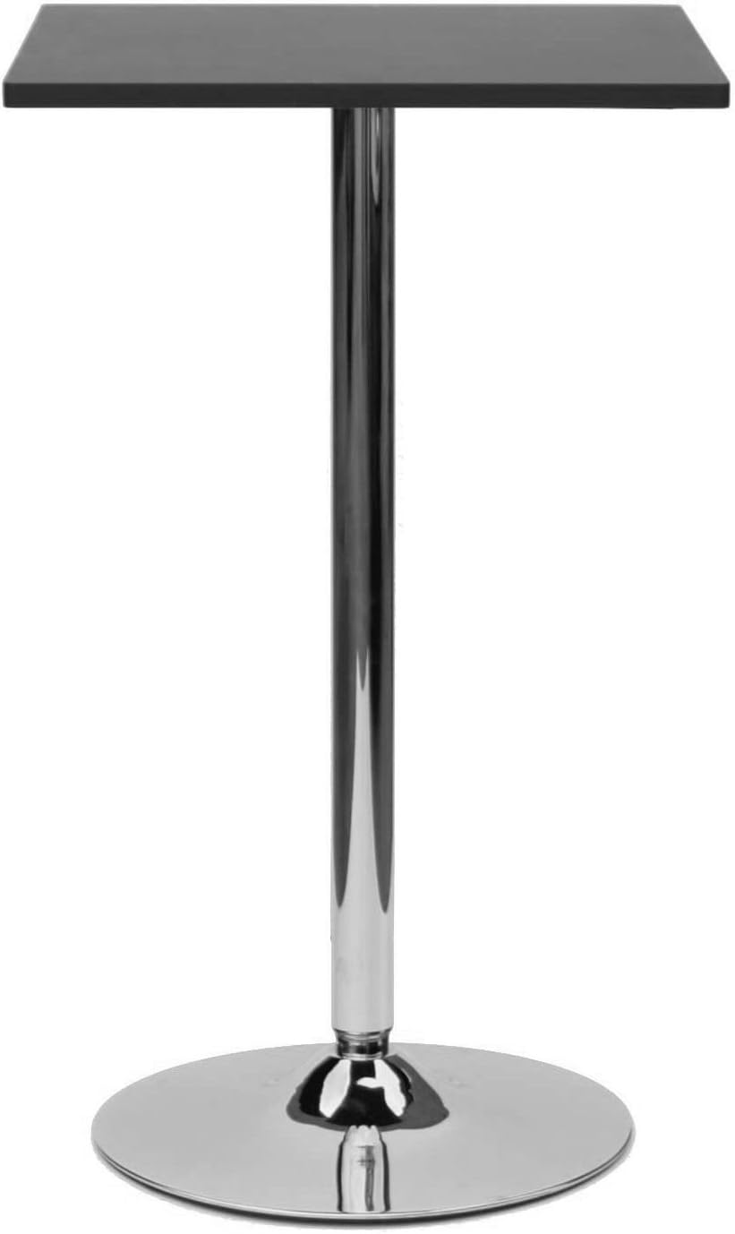 DF Sales Lamboro Como Poseur Table Square Wood, Black