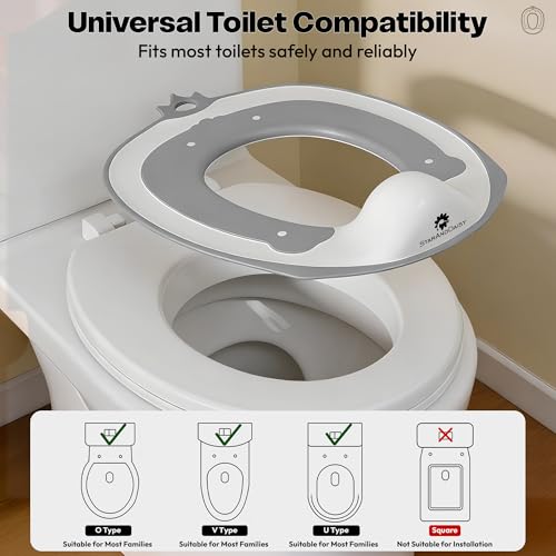 Image of StarAndDaisy Potty Seat /Chair for Kids 1-5 Years / 3-In-1 Baby Toilet Training Seat with Anti-Slip Pads, Removable Potty Pot, Potty Training Seat for Baby & Kids -Grey