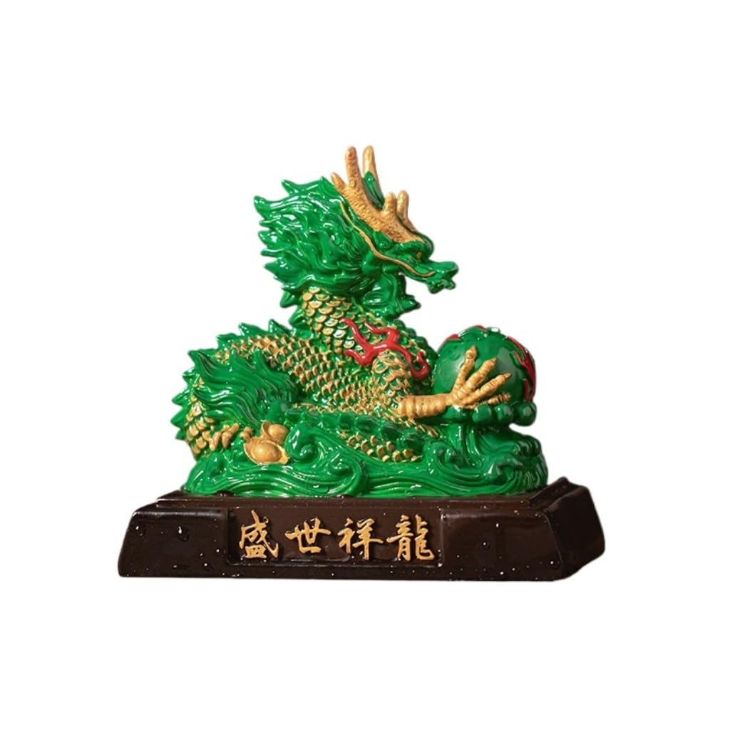 ENGENDER Kung Fu Tea Pet Chinese Color Changing Tea Pet Zodiac Dragon Mascot Table Decoration Resin(C)