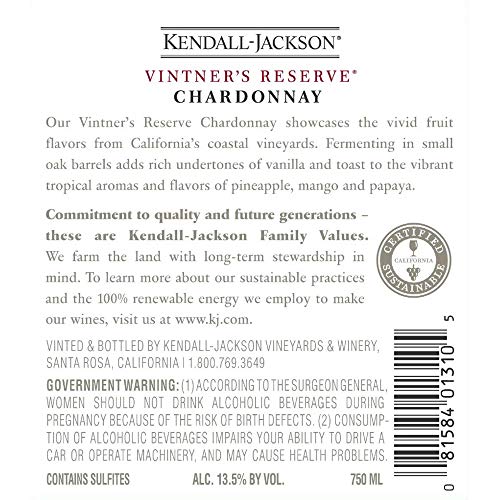 Kendall-Jackson 0081584013105 Vintner'S Reserve, Chardonnay White Wine thumb #11