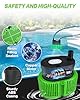 Pool Cover Pump above Ground - Submersible Water Sump Pump Swimming Water Removal Pumps, with Drainage Hose & 25 Feet Extra Long Power Cord, 850 GPH inGround, 3 Adapters