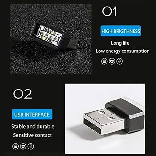Weilifang LED Night Auto Atmosfera USB Luce