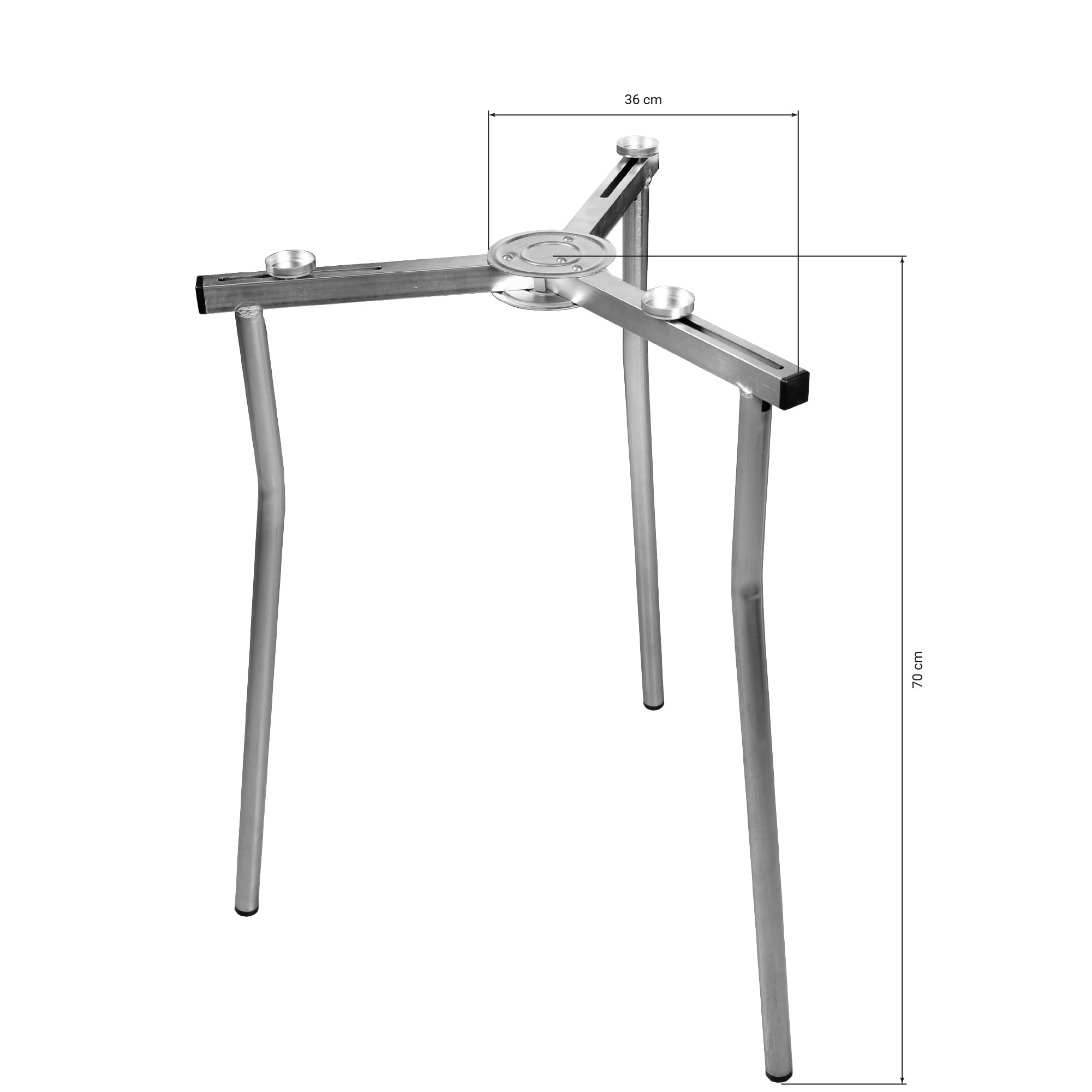 Trípode regulable para quemador altura 70 cm