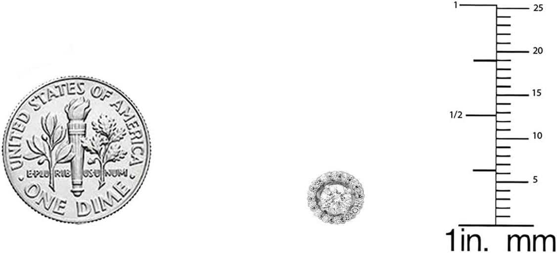Dazzlingrock Collection 0.45 Cttw 10K Round Diamond Womens Stud Earrings With Removable Jackets, Solid White Gold