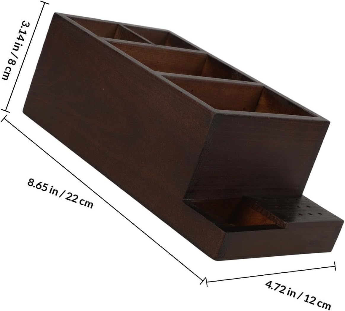 Wood Manicure Tool Storage Box for Nail Technicians and Students