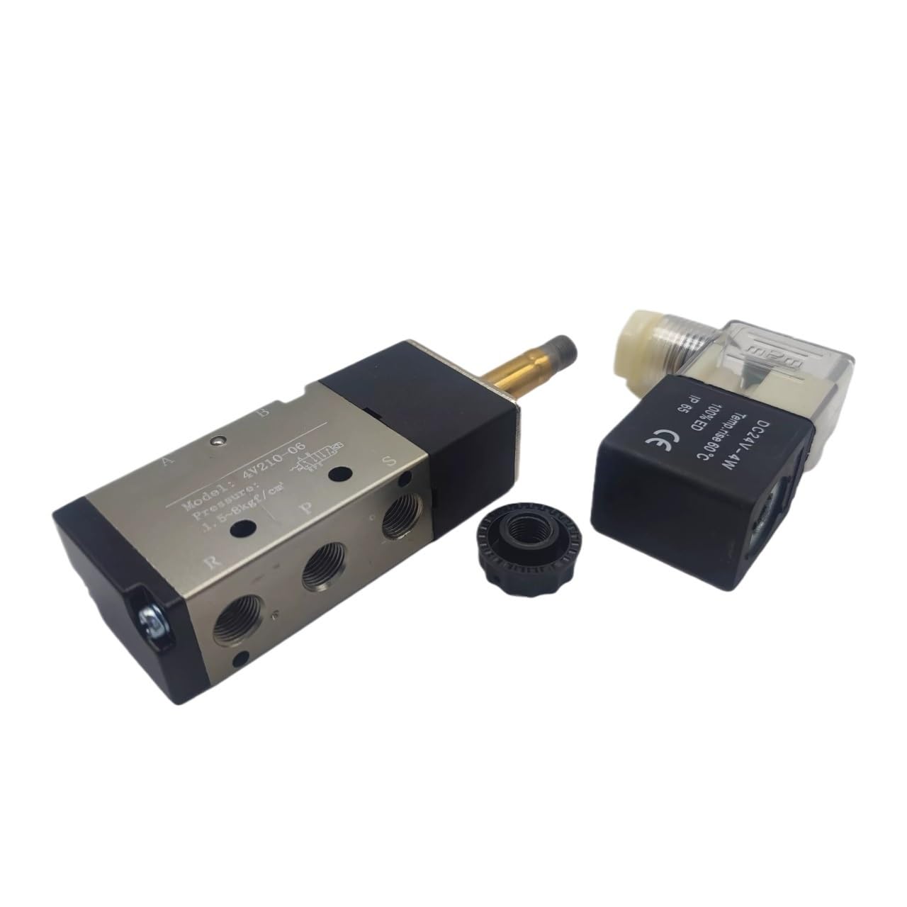 4v210-08 06eumatic Electric Solenoid 5-way 2-pozycyjny zawór gazowy magnetyczny 12/24/220 V cewka woltowa 4-12 mm mocowanie węża (4V210-08,DC12V)