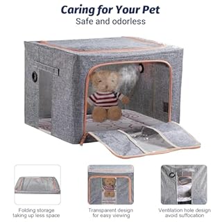 REDDOUDOU Puppy Incubator, Pet Atomization Oxygen Box, Incubator for Kitten and Puppies, Pet Nncubator with Nebulization Kit and Pets Blanket 100L