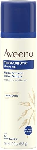 Aveeno Therapeutic Shave Gel with Oat and Vitamin E to Help Prevent Razor Bumps 