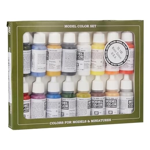 MODEL COLOR SET: Acrílico, Colores Básicos USA – 16 Hobby Colors