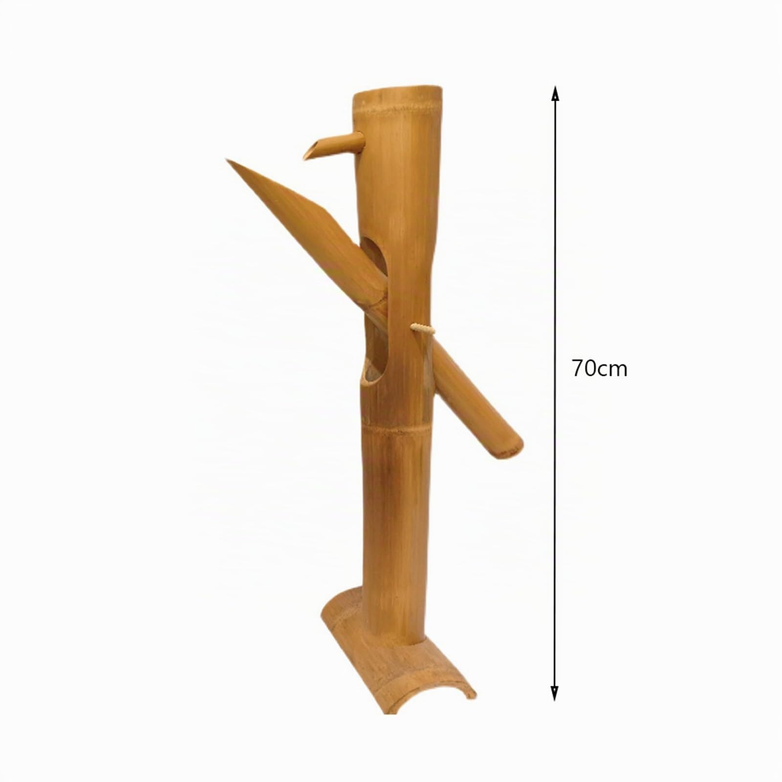 Kit De Fontaine Solaire en Bambou, Fontaine À Bascule Traditionnelle Japonaise avec Pompe, Traitement par Carbonisation, Fontaine Zen D'extérieur pour Jardin, Patio Ou Cour(70cm)