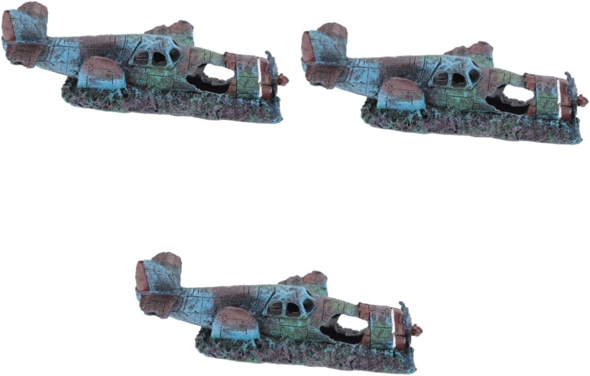 Angoily 3pcs Aquarium Fighter Shaped Ornament for Fish Tanks Resin Decoration for Aquatic Landscapes Compact Design for Freshwater Aquariums Safe for Fish