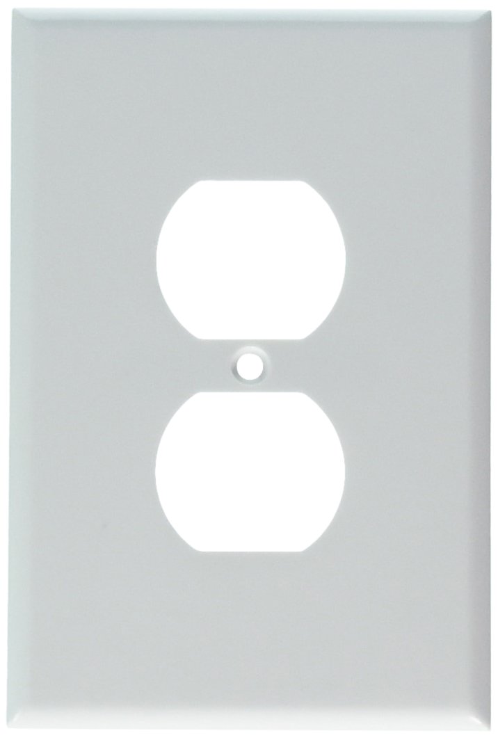 Leviton 88103 White 00188103W Single Gang Duplex Receptacle Wallplate