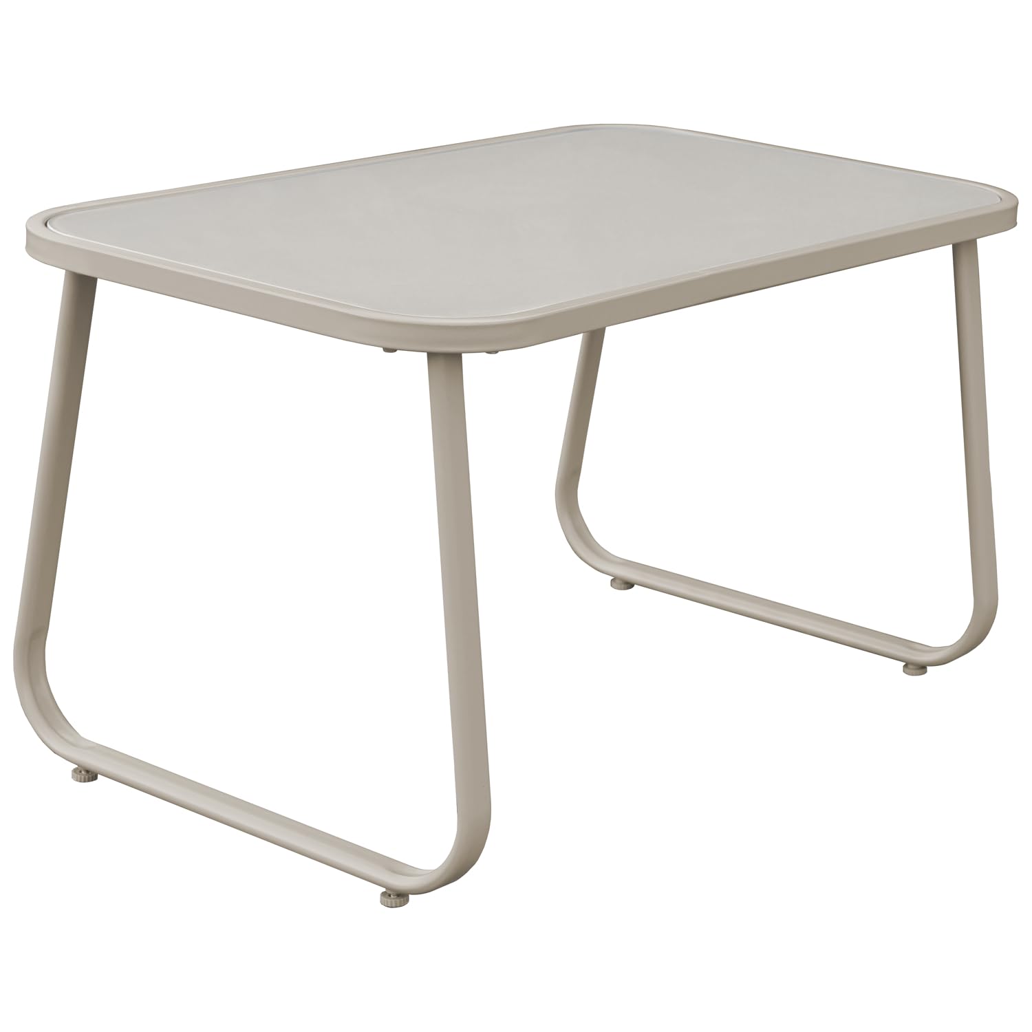 Happy Garden Salon de Jardin en textilène 4 Places Tenerife Beige – Canapé et fauteuils avec Table Basse – Structure Acier