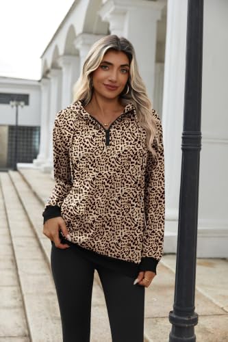Image of Zeagoo Hoodies for Women Half Zip Up Oversized Sweatshirt Fall Clothes 2026