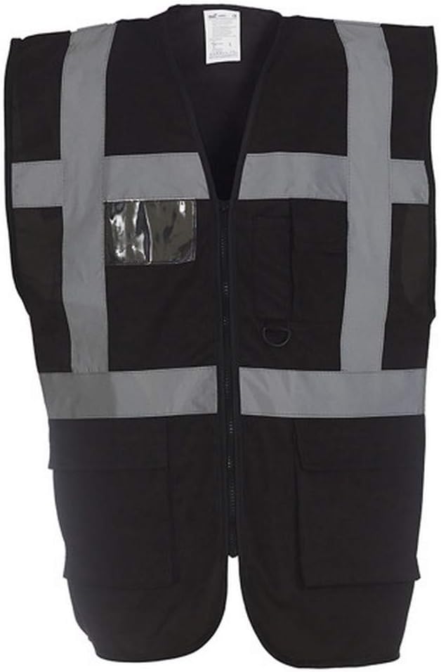 Hi-Vis Premium Executive/Manager Waistcoat/Jacket (S) (Black)