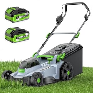 ​ETOOLAB Akku Rasenmäher, 40V (2x20V), 42cm Schnittbreite, bis 400-600 m², Brushless, Mulch-Kit, 50L Fangkorb, 25-75 mm Schnitthöhe, 2X 4, 0 Ah Akkus+Ladegerät