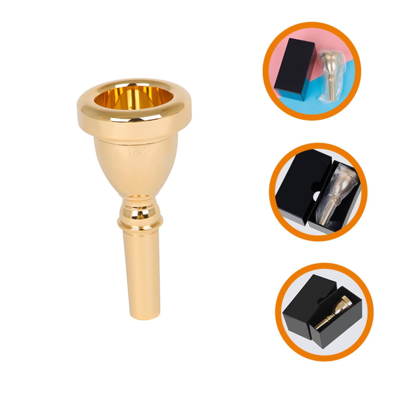 Goldenes 14mm Tuba Mundstück aus Messing für Anfänger