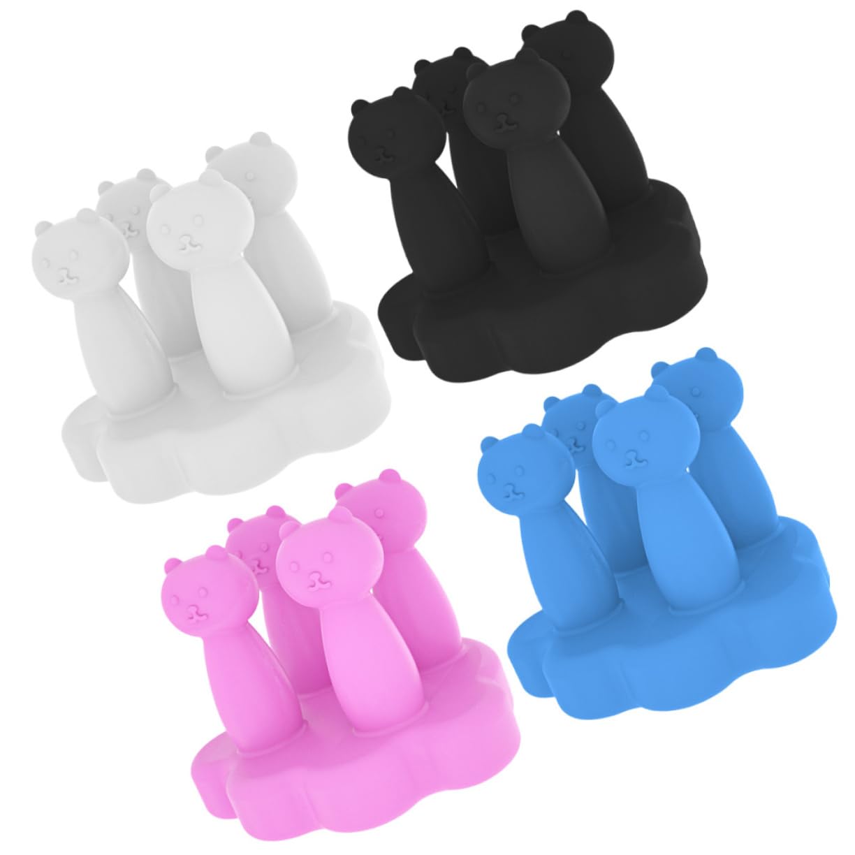 Alipis 20pezzi Portaspazzolino Silicone Adesivo Da Ganci Da Muro Per Bagno e Cucina Organizzatore Multiuso Per Spazzolini Rasoio e Dentifricio Facile Installazione Su Superfici Lisce