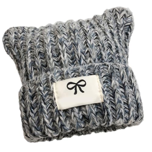 Cats Ear Pattern Hat Furry Knitted Hat Soft Warm Winter Autumn Knitted for Casual Wear and Parties Breathable4