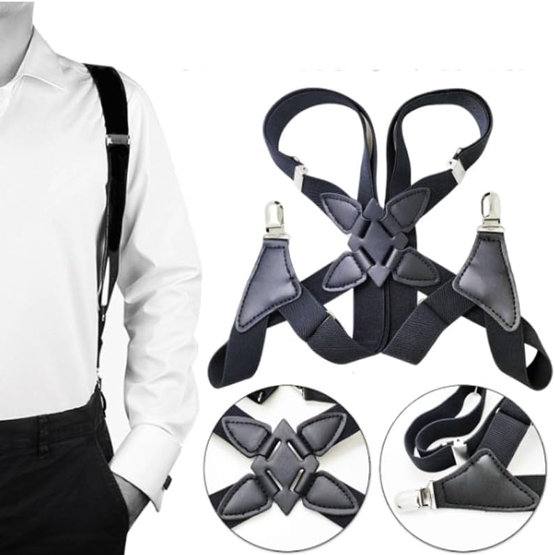 Polyeste Elastic Shoulder Strap Clip Side Cross Suspenders Man Sling Belt