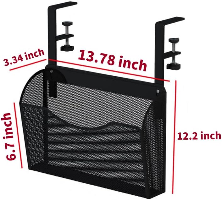 Miniatura 2 de Cajón debajo del escritorio, almacenamiento lateral del escritorio, organizador de escritorio colgante, organizador de escritorio con abrazadera,