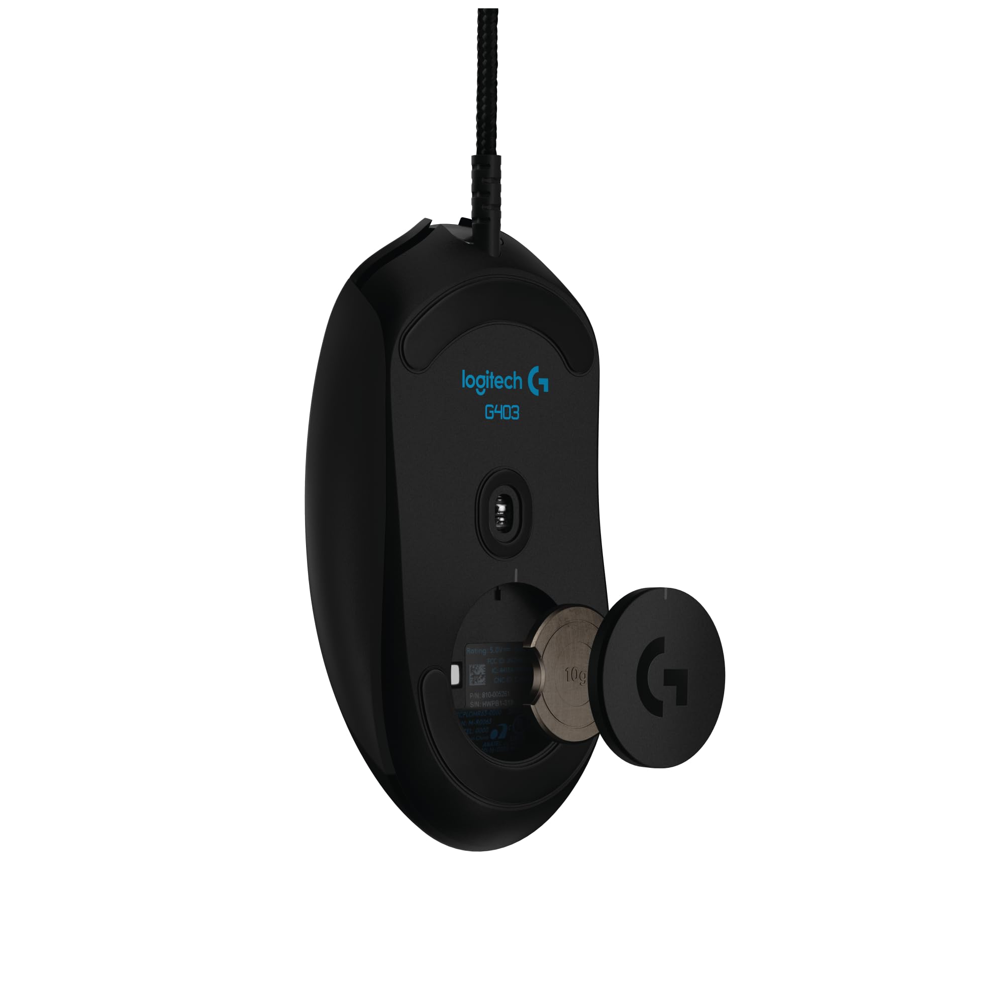 Logitech G403 Mouse Gaming Prodigy | 12000 DPI, RGB, Design Leggero, 6 Pulsanti Programmabili, Memoria Integrata, PC/Mac/Laptop, Imballaggio Tedesco, Nero
