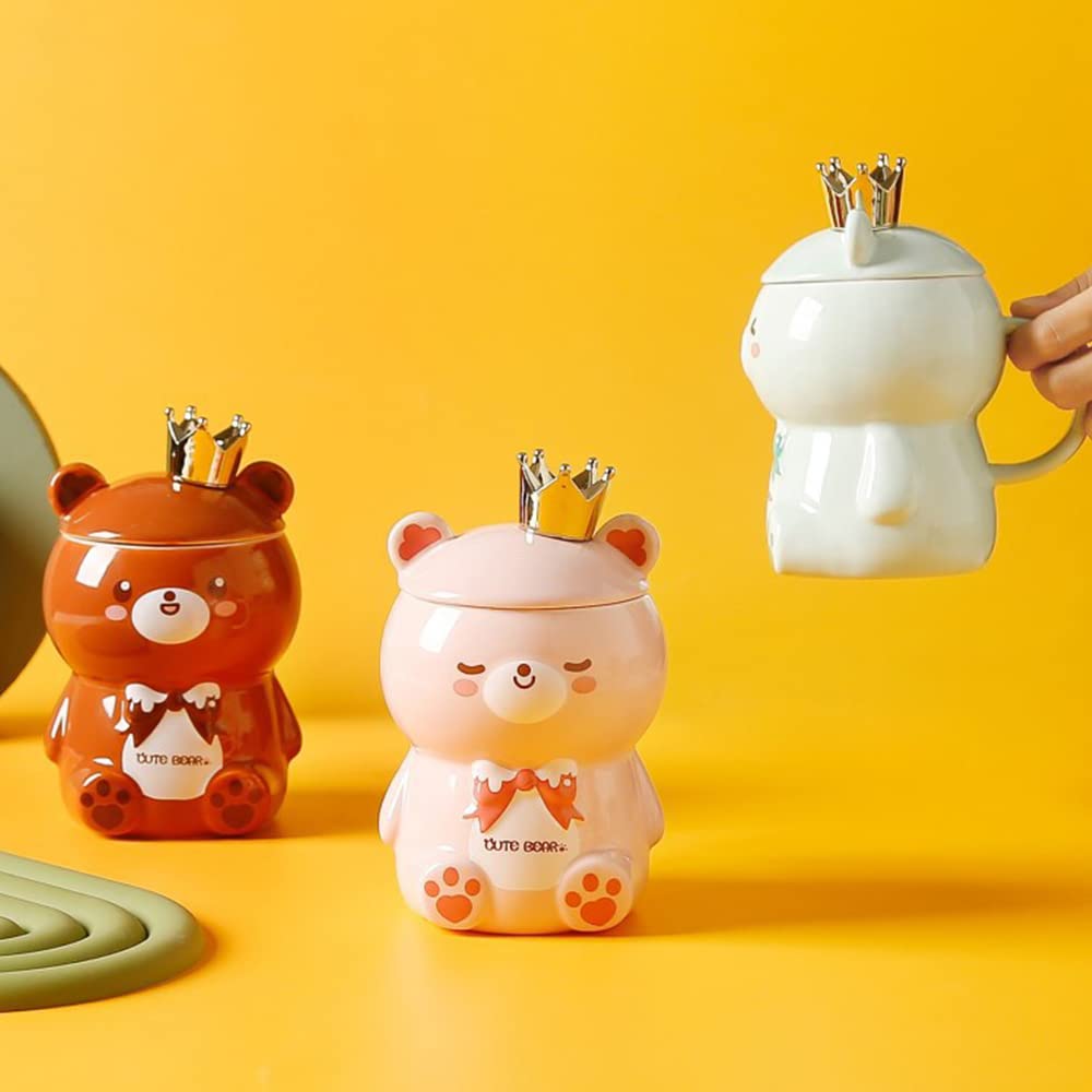 Tazze Orso In Ceramica 350ml - Coppe Carine 3D Per Caffè, Latte E Tè | Regalo Compleanno Coppia - Foto 7