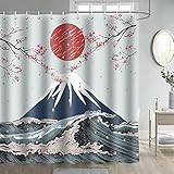 Gdmoon Japanese Shower Curtain Anime Japanese Cherry Blossom Bathroom Decor Asian Oriental Decor Sho