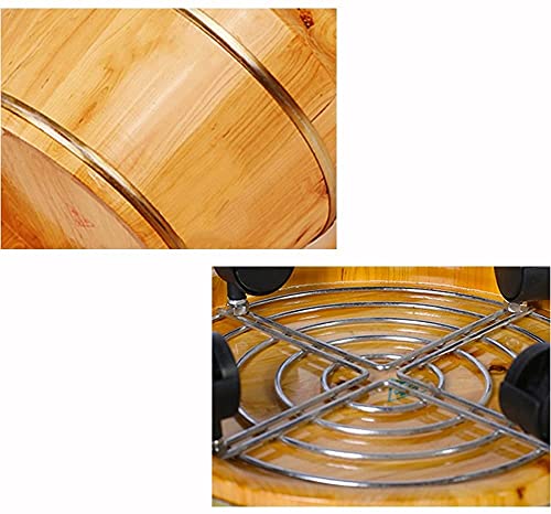 Bañera para pies de madera con ruedas, cubierta y masaje para uso doméstico miniatura 6