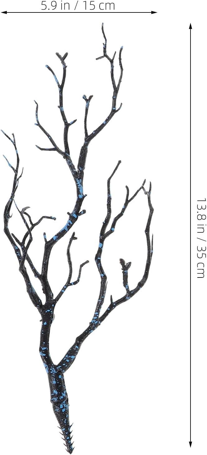 ARTIBETTER 9 Pcs Artificial Antler Branches, Decorative Faux Twigs, Witch Antler Branch, Decorative Plant Twigs for Wedding Halloween Party Home Supplies Black
