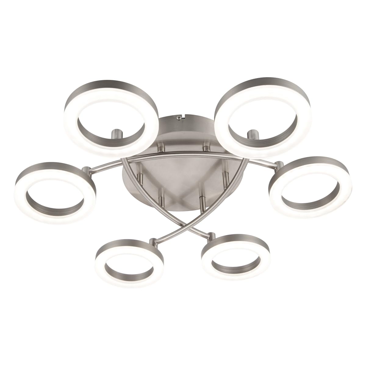 Cosylyte Juni Matt Nickel 6 Ring Led Flush Ceiling Light