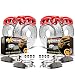 Power Stop KC2015-36 Front & Rear Z36 Truck and Tow Brake Kit with Calipers