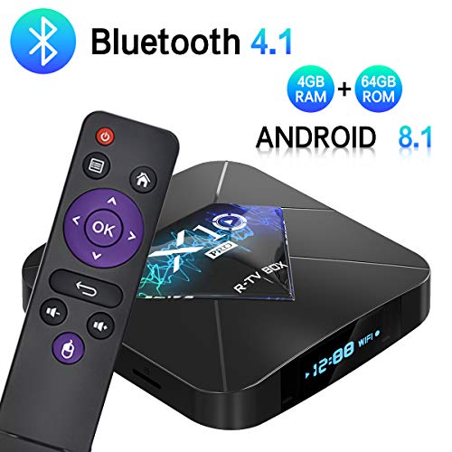 SUMGOTT TV Box Bluetooth 4.0?4G+64G? Amlogic S905X2 Quad-Core Cortex-A53 CPU 2GB Box Android TV Wi-FI 2.4G/5.8G/Avec HD/H.265 / 4K / 3D / BT4.1 [2019 Última versión]
