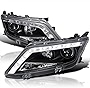 Spec-D Tuning LED Projector Black Headlights Compatible with 2010-2012 Ford Fusion Left + Right Pair Headlamps Assembly